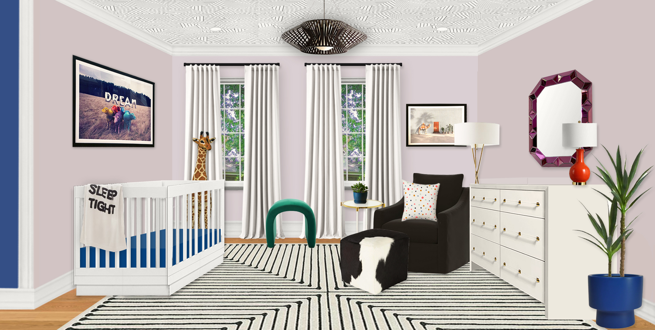 Modern Colorful Nursery E-Design