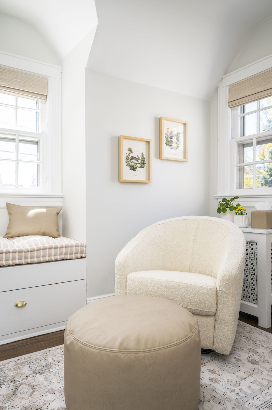 Neutral Organized Nursery Design by Little Crown Interiors