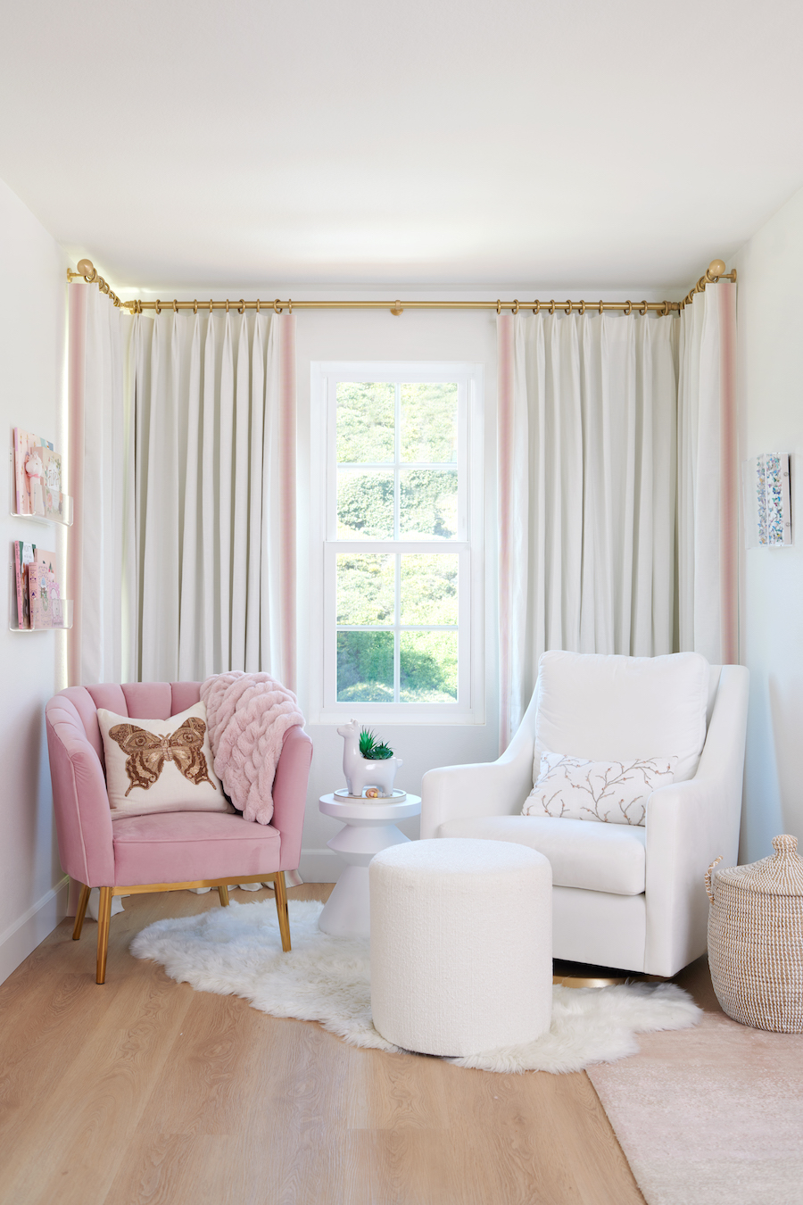 Blush Traditional Floral Nursery by Little Crown Interiors