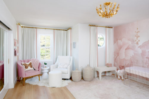 Blush Traditional Floral Nursery by Little Crown Interiors