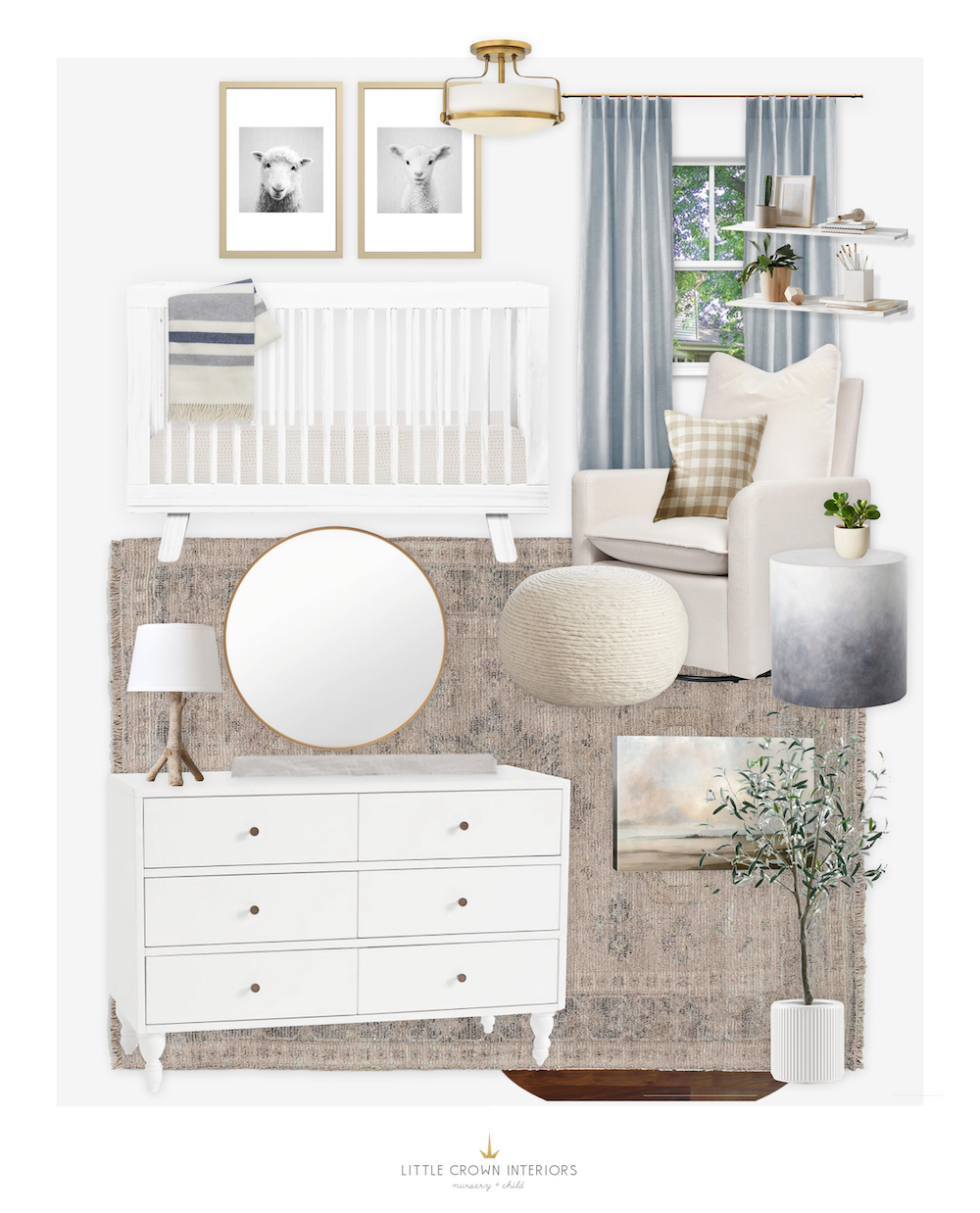 Blue Modern Traditional Nursery