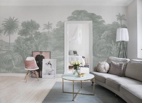 Green Jungle Wall Mural