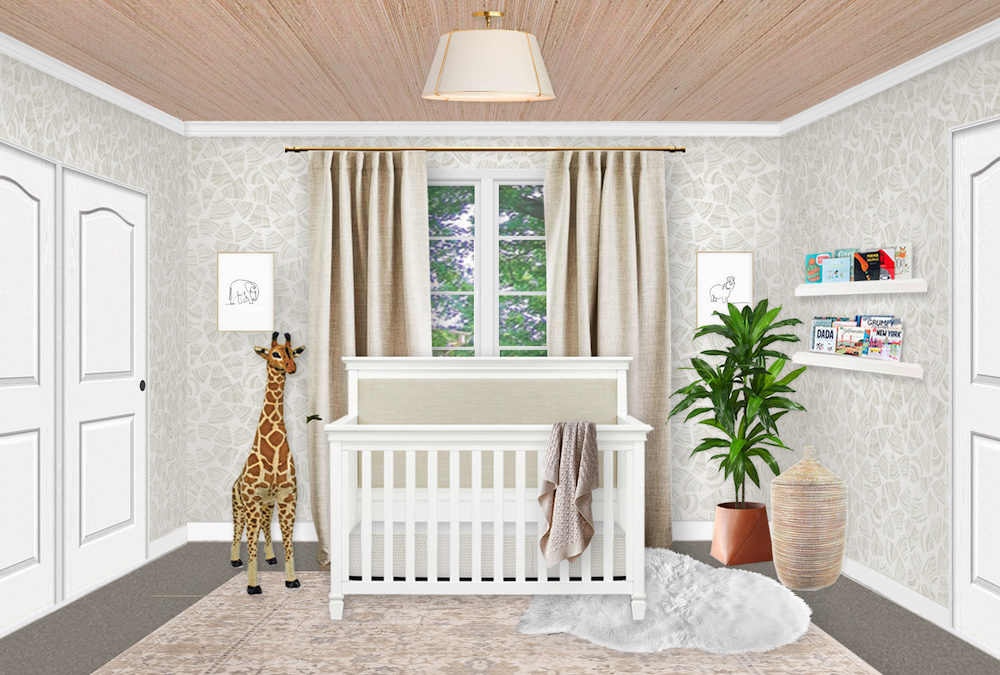 A Neutral Nursery E-Design with Safari Details