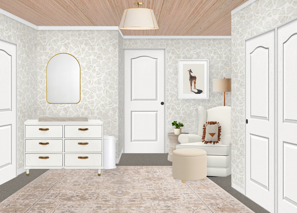 Clean animal nursery design