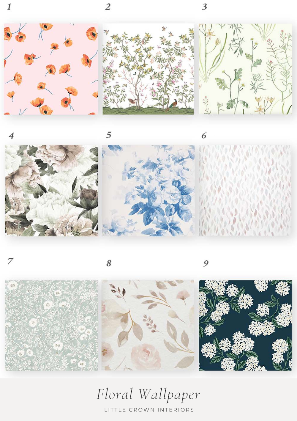 Floral Nursery Wallpaper Round Up