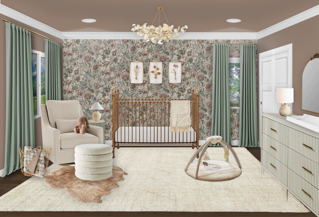 A Floral Mauve Nursery Design with Serious Sophistication - Little ...