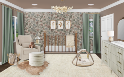 A Floral Mauve Nursery Design with Serious Sophistication