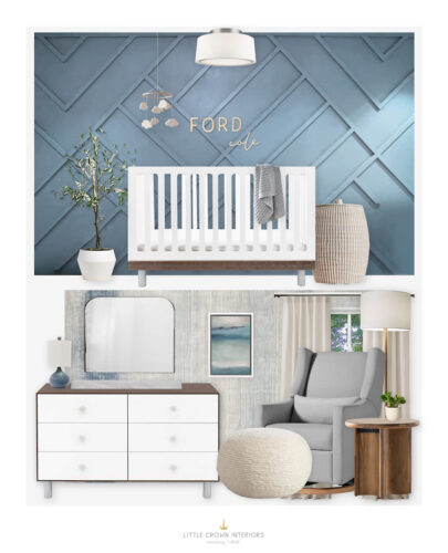 Blue Board and Batten Nursery Design