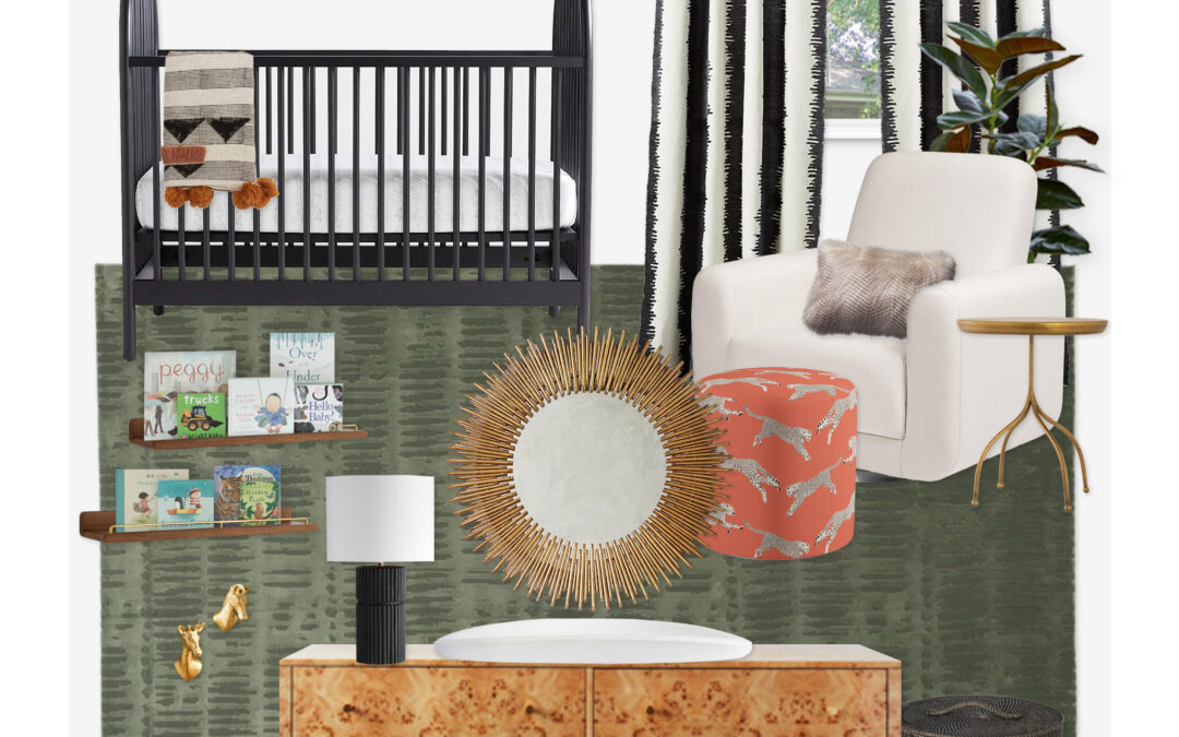 A Safari Inspired Nursery Design with Bold Colors
