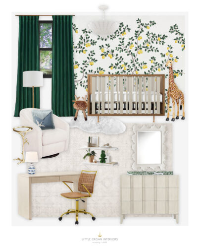 Whimsical hollywood recency nursery design