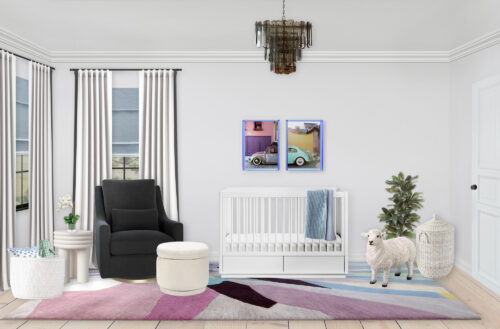 Black and White Nursery Virtual Design