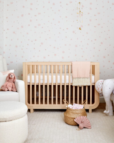 Neutral Pink Floral Nursery Design