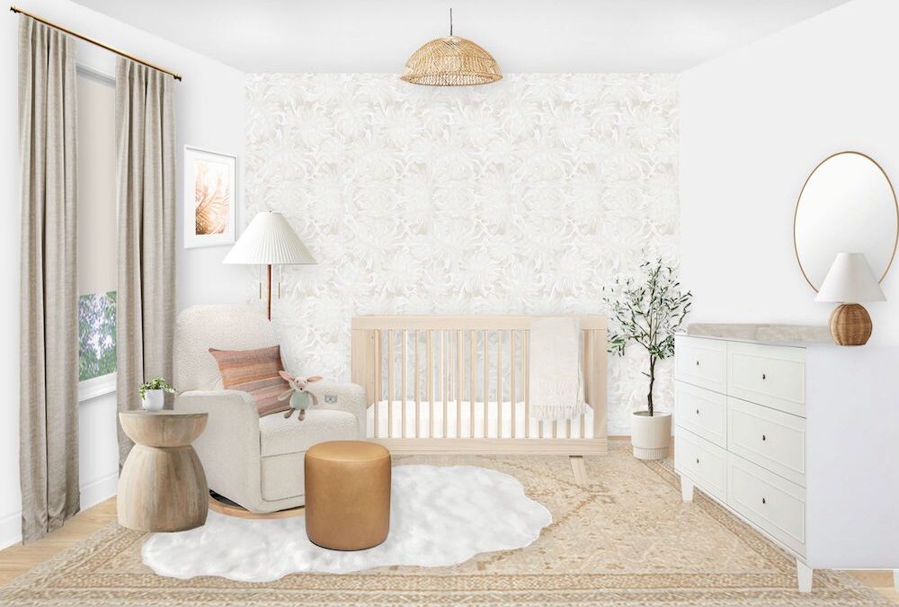 A Neutral Nursery E-Design with Natural Textures