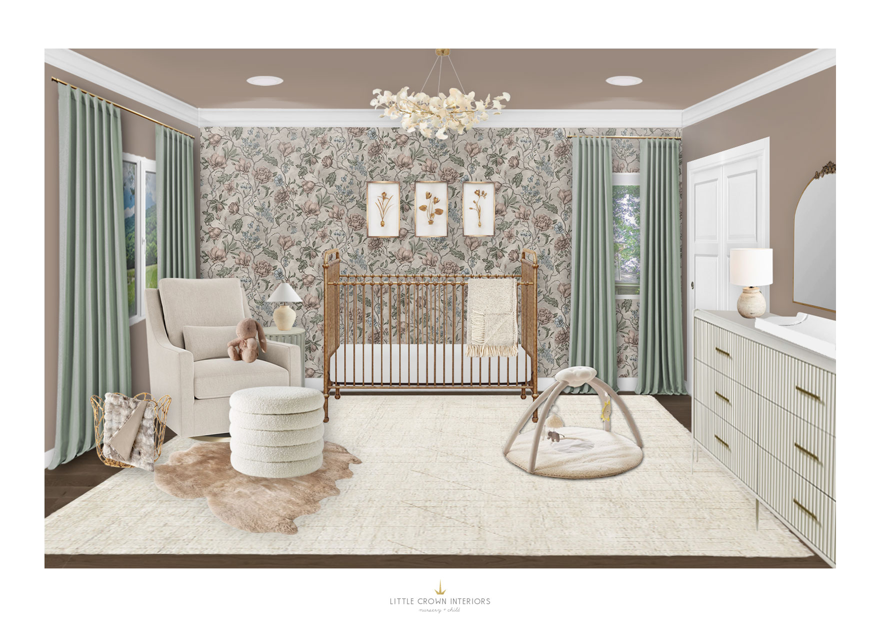 Mauve Nursery Online Interior Design