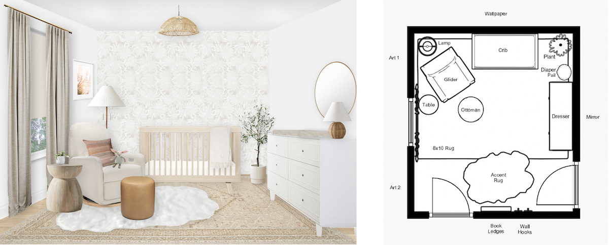 Neutral Nursery E-Design with Natural Textures