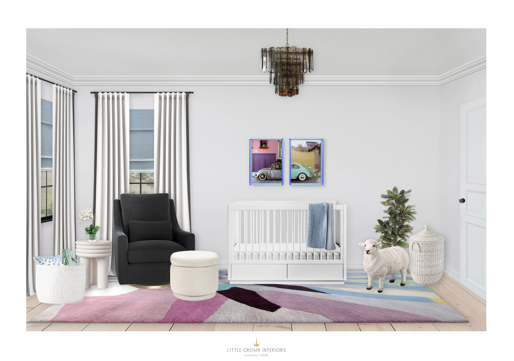 Mauve Nursery Online Interior Design