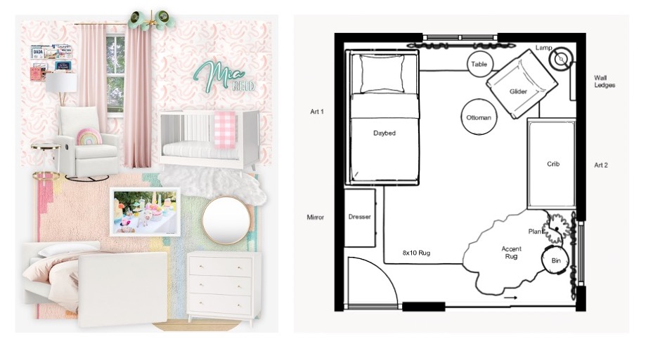 Pink Playful Nursery Virtual Design