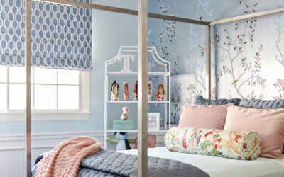 Blue Floral Chinoiserie Girl’s Bedroom Design Reveal