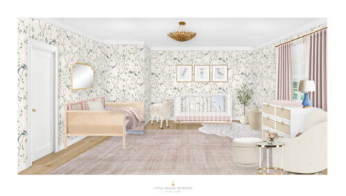 Delicate Floral Nursery E-Design