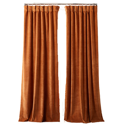 Dark Orange Blackout Curtains