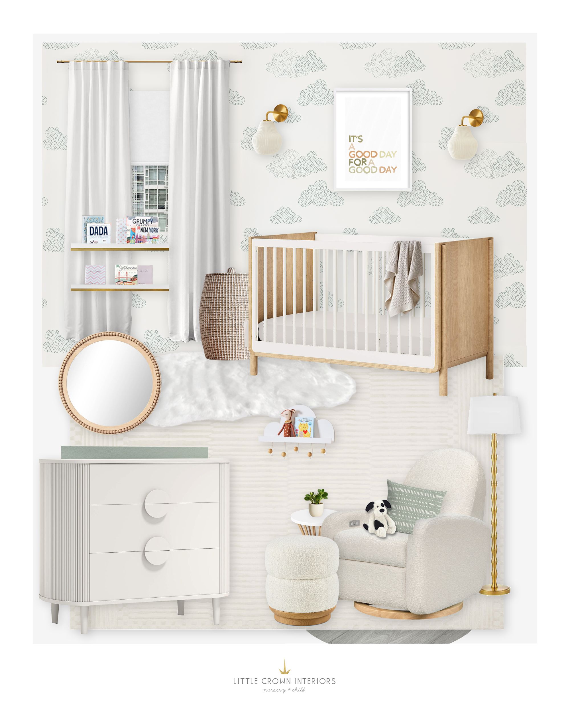 Neutral Cloud Nursery E-Design