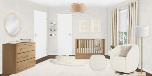 Neutral & Warm Wood Nursery Design