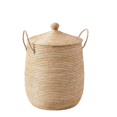 Nursery Rattan Storage Basket with Lid