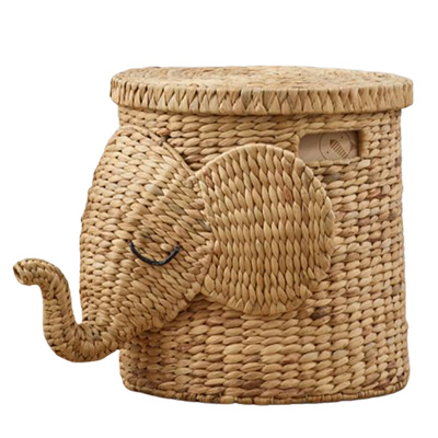 Nursery Elephant Rattan Basket Storage