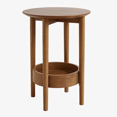 Wood Nursery Side Table with Storage