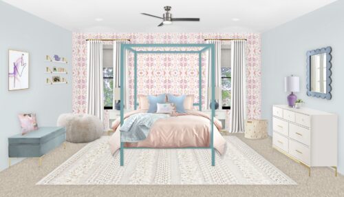 Colorful Girl's Bedroom E-Design