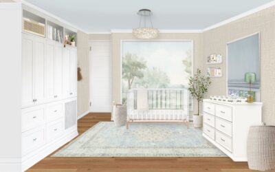 Neutral & Blue Nature Nursery Virtual Design