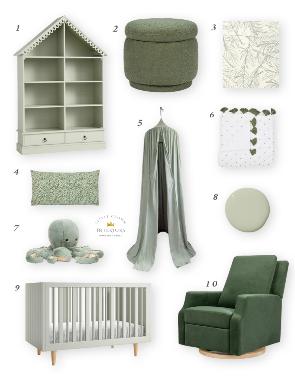 Sage Green is the Perfect Color for Your Nursery Design Little Crown