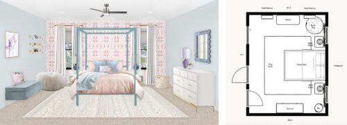 Colorful Girl's Bedroom E-Design