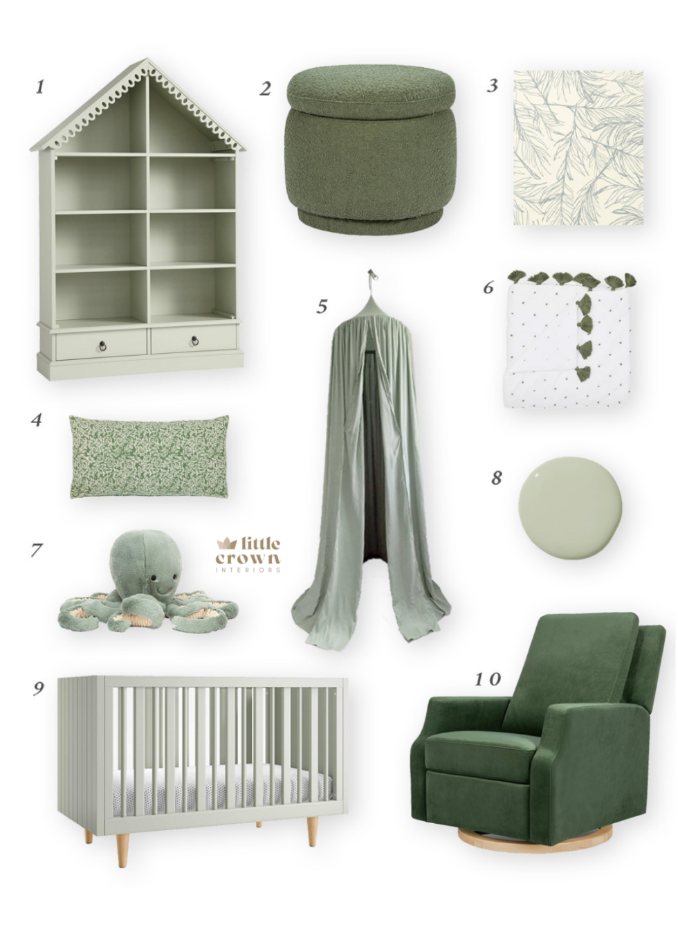 Sage Green is the Perfect Color for Your Nursery Design - Little Crown ...