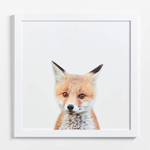 Baby Fox Wall Art Print
