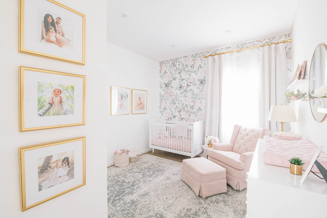 Blush Floral Nursery Design Little Crown Interiors