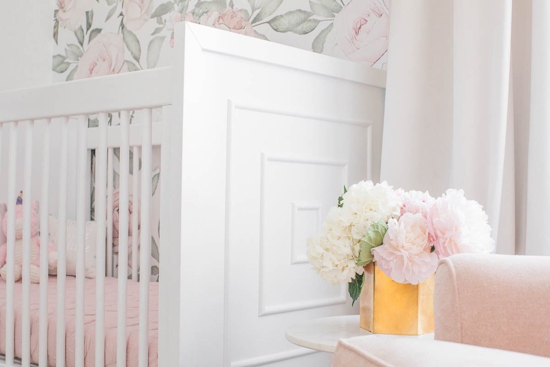 Blush Floral Nursery Design Little Crown Interiors