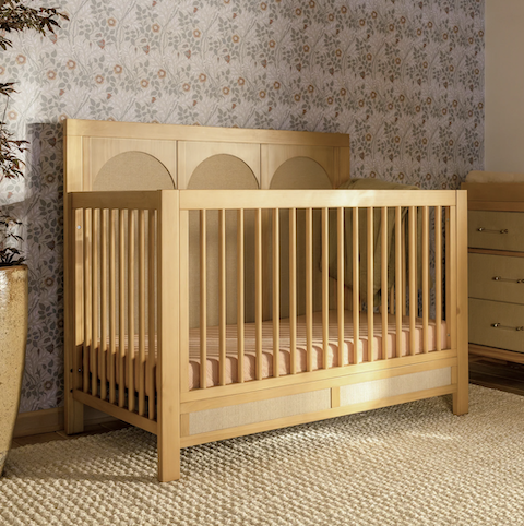 Eloise Crib Wood, Cane with Arches