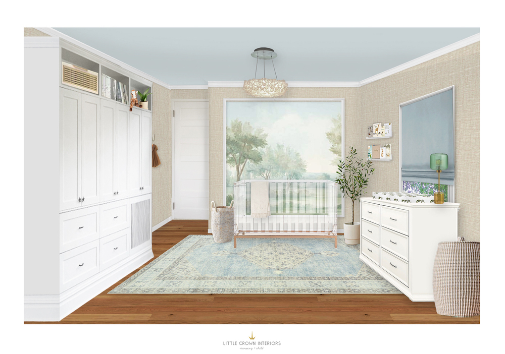 Neutral & Blue Nursery Virtual Design