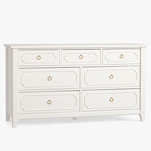 Pottery Barn Ava Regency Extra Wide White Dresser