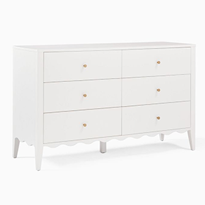 West Elm Daisy White Scalloped Dresser