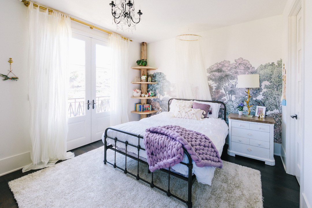 Lavender Girl's Bedroom in Newport Beach by Little Crown Interiors