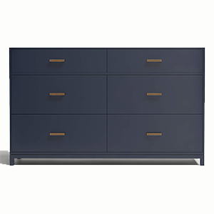 Crate and Barrel Parke Navy Blue Wood Dresser