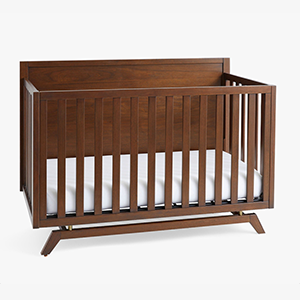 Pottery Barn Lennox Dark Walnut Modern Crib