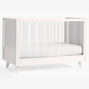 Pottery Barn Kids Sloan White and Acrylic Modern Crib