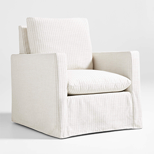 Crate and Barrel Ever Slipcover Striped Glider