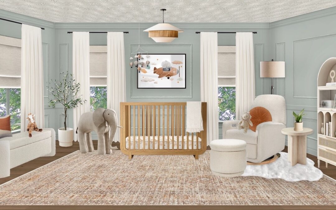 Earthy Gender Neutral Nursery Reveal with Panel Molding