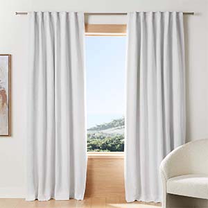 Crate and Barrel European Flax Linen Blackout Curtains