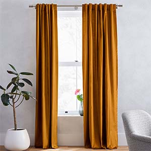 Golden Oak Velvet Blackout Curtain