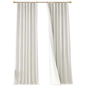 Ivory Pleated Blackout Curtains